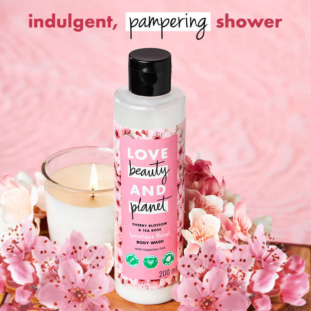 Love Beauty And Planet Cherry Blossom & Tea Rose Body Wash - Distacart