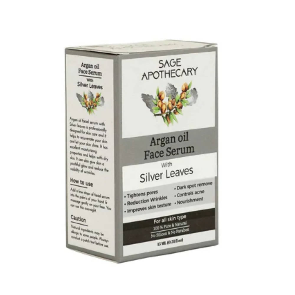 Sage Apothecary Argan Oil Face Serum With Silver Leaves