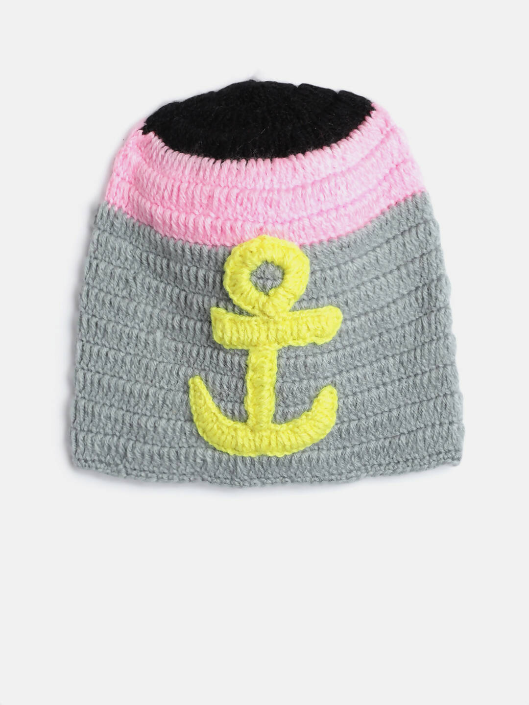 Chutput Kids Woollen Hand Knitted Anchor Detailed Cap - Multi - Distacart
