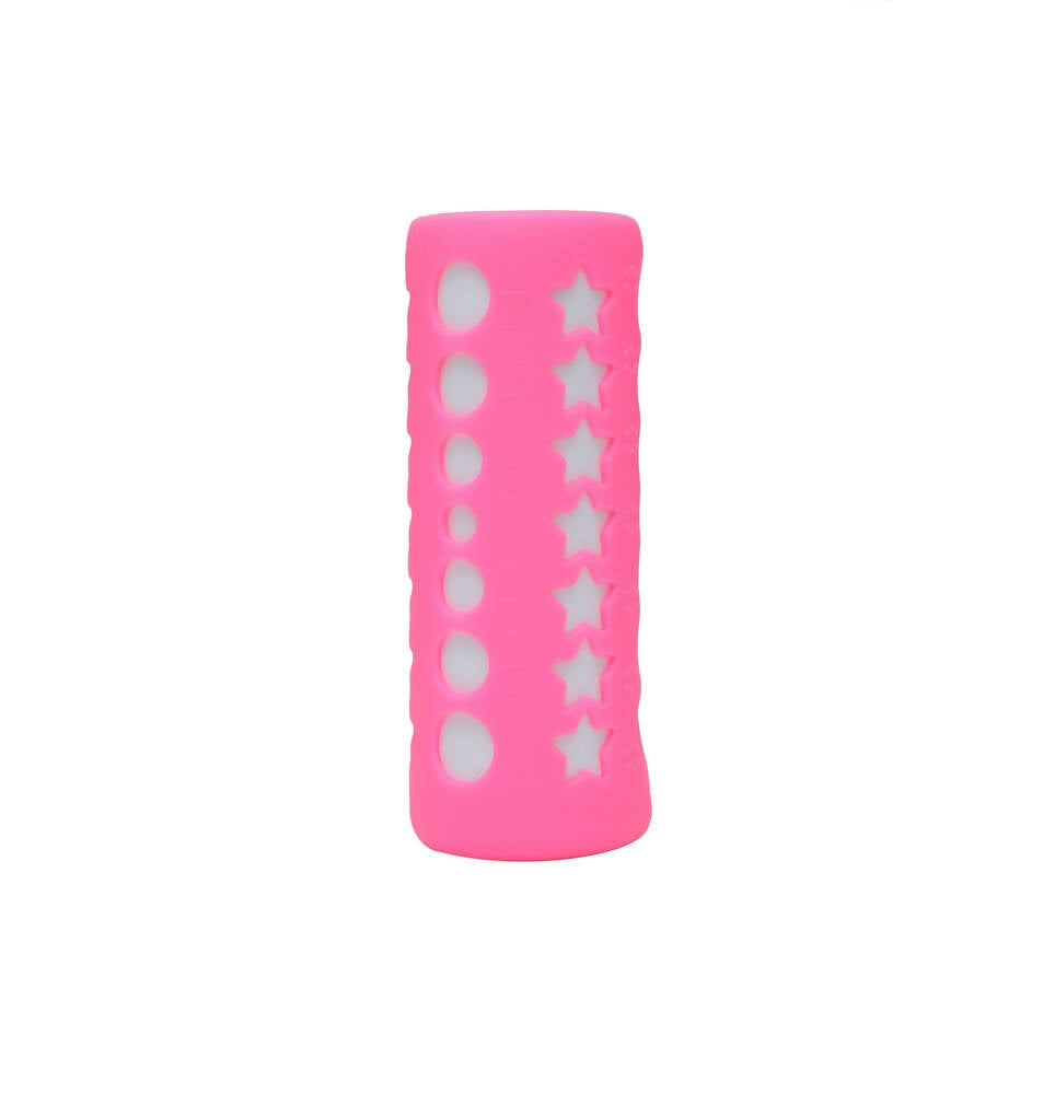 Safe-O-Kid Silicone Baby Feeding Bottle Cover Cum Sleeve for Insulated Protection 250mL- Pink - Distacart