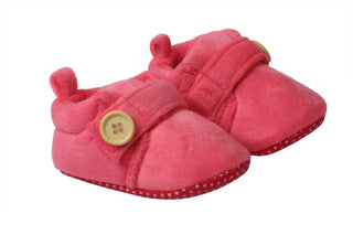 Tiny Bugs Unisex Soft Base Booties - Pink - Distacart