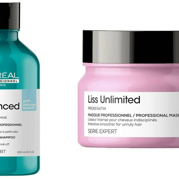 L'Oréal Paris Scalp Advanced Anti-Dandruff Dermo-Clarifier Shampoo & Liss Unlimited Hair Mask - Distacart