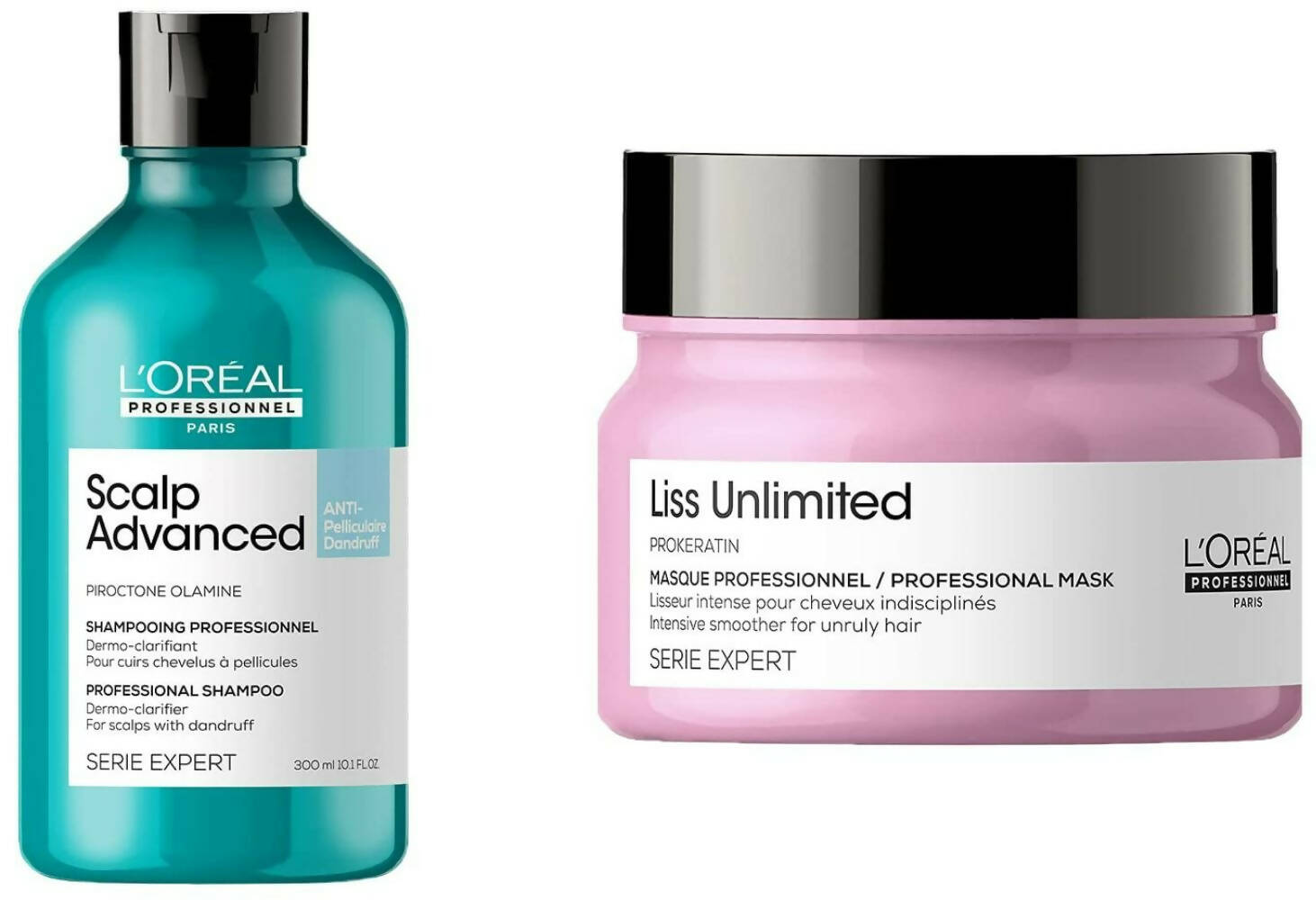 L'Oréal Paris Scalp Advanced Anti-Dandruff Dermo-Clarifier Shampoo & Liss Unlimited Hair Mask - Distacart