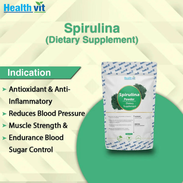 Healthvit Natural Spirulina Powder - Distacart