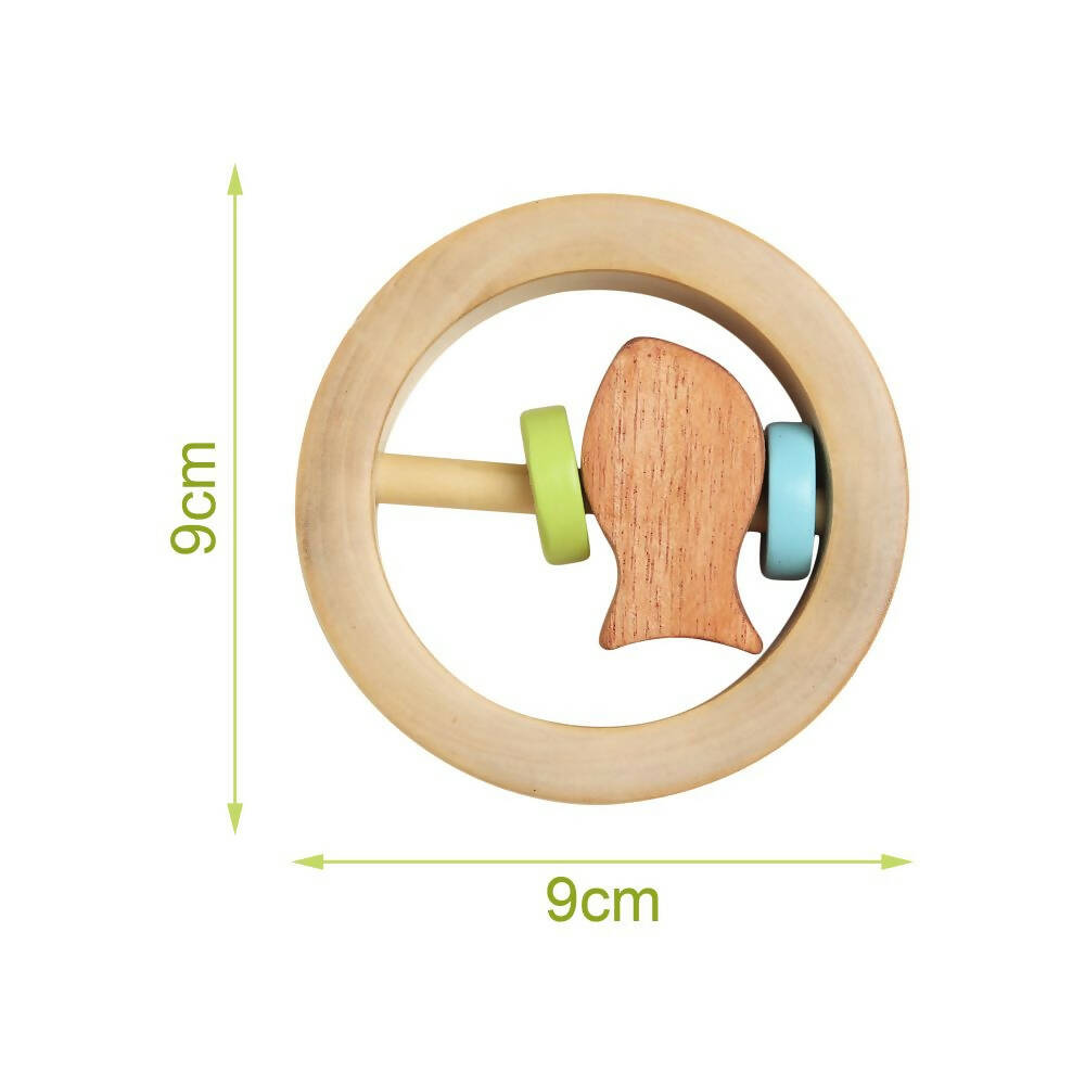 Matoyi Fishy Foo–Baby Rattle & Neem Teether Combo - Distacart