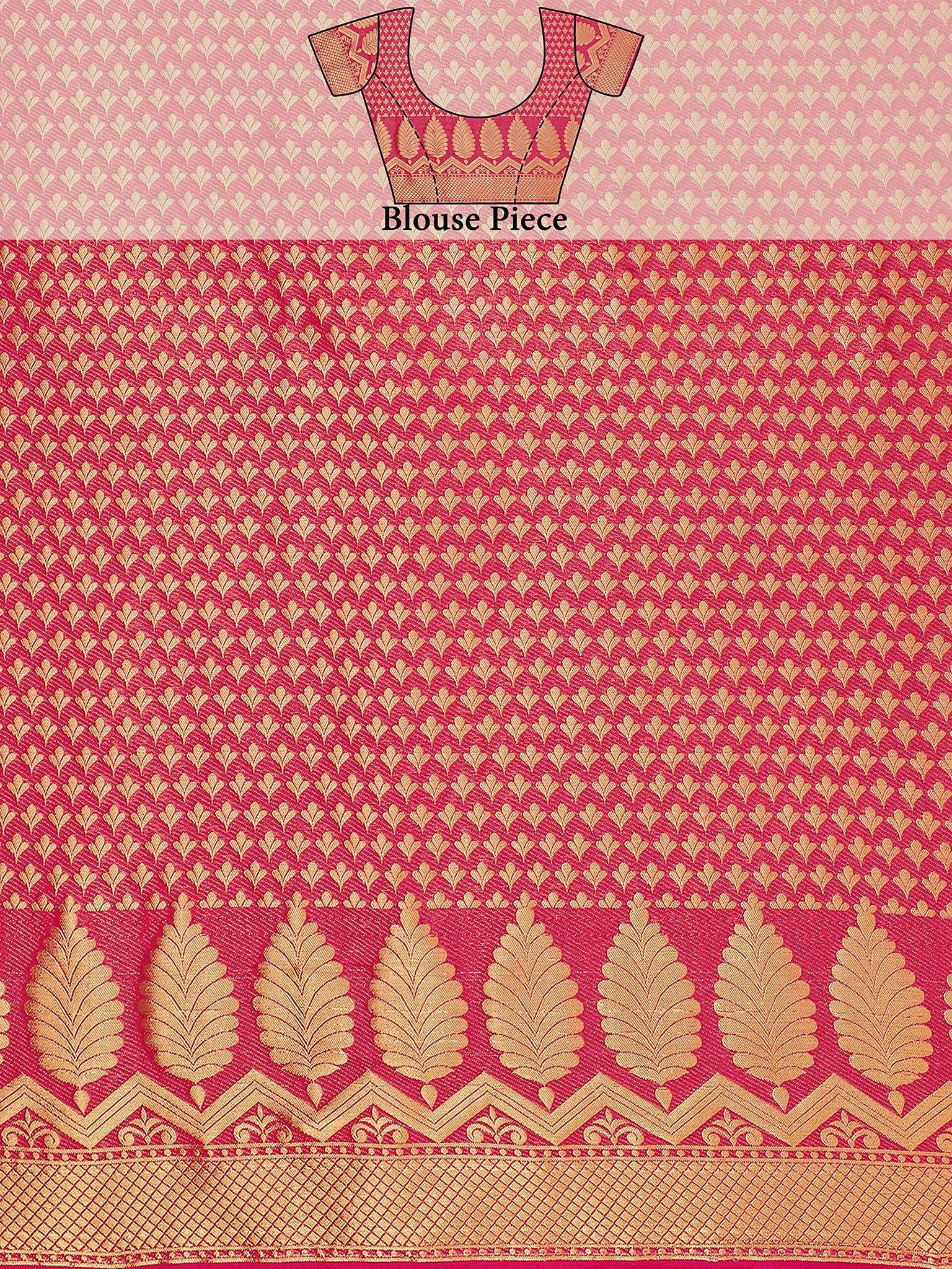 Mimosa Women's Mysore Silk Pink Saree - Distacart