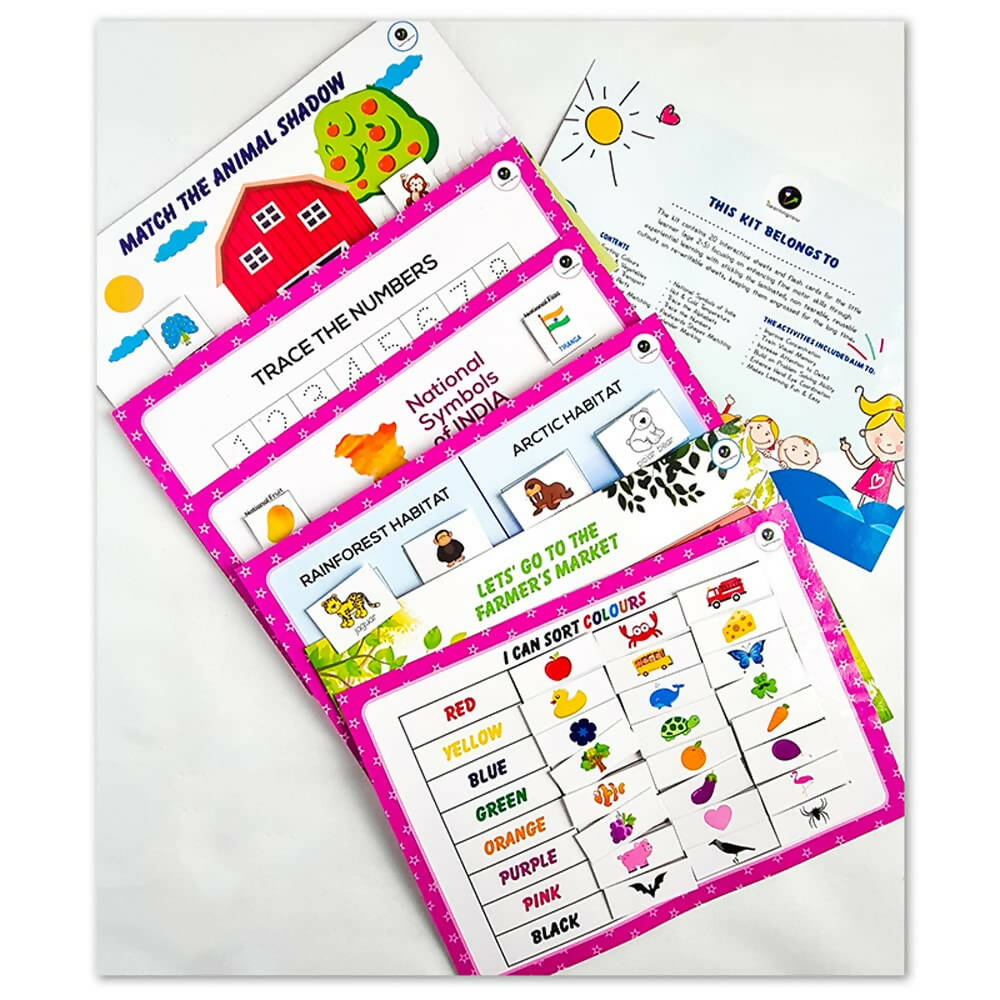 iLearnngrow Comprehensive English Kit - Activity Book for Kids to Learn English with 20 Interactive Worksheets for Age 2 - 6 years - Distacart