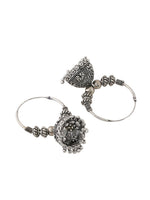 Thumbnail for NVR Women Silver-Plated Contemporary Jhumkas Earrings - Distacart
