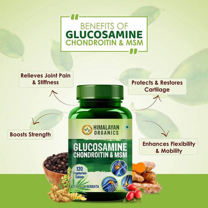 Himalayan Organics Glucosamine Chondroitin & MSM Boswellia Serrata: 