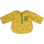 Thumbnail for Mhyssa Ricco Full Sleeve Yellow T-shirt with Red Short Set For Kids - Distacart