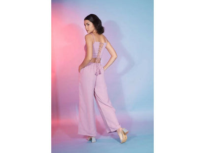 Pink Georgette Sequence With Thread Designer Co-Ord Set - Flory - Distacart