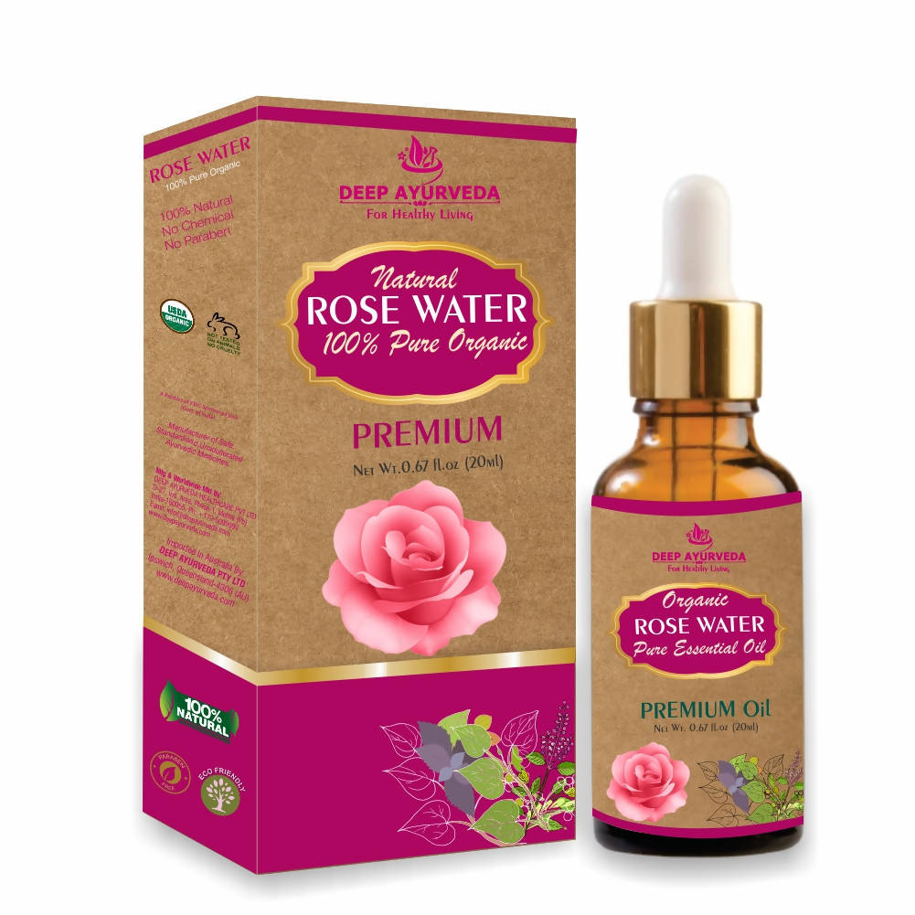 Deep Ayurveda Organic Rose Water Essential Oil - Distacart