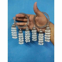 Thumbnail for Stylish And Trendy White Pearl Hanging Bangles