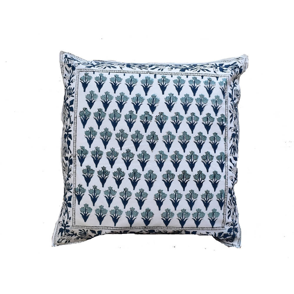 The Decor Nook Tulip Print With Grey Border Cushion Cover - Distacart