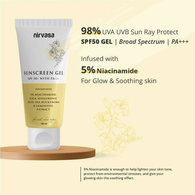 Nirvasa SPF50+ Sunscreen Gel - Distacart
