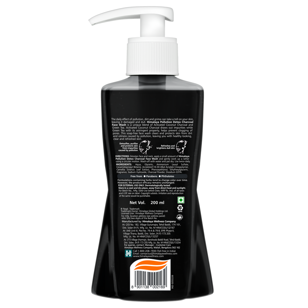 Himalaya Herbals Pollution Detox Charcoal Face Wash - Distacart