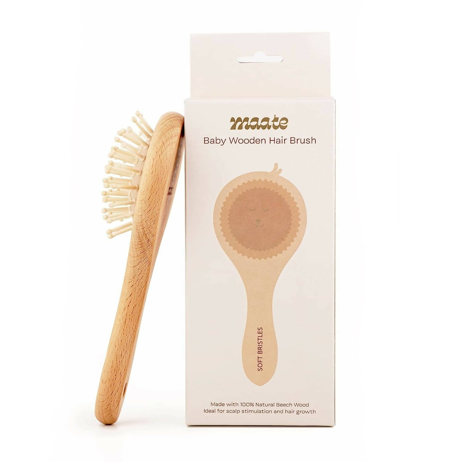 Maate Baby Wooden Comb Gift Box | Baby Wooden Hair Brush - Distacart
