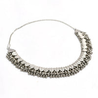 Thumbnail for Mominos Fashion Johar Kamal Oxidised Silver-Plated Heart Design Necklace Choker Set For Women - Distacart