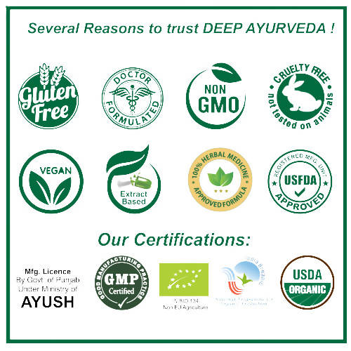 Deep Ayurveda Flax Seed 500mg Veg Capsules - Distacart