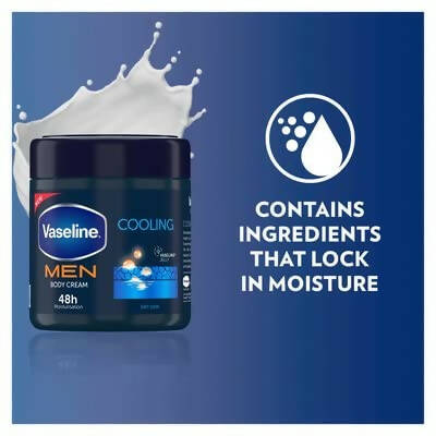 Vaseline Men Cooling Moisturizing Body Cream For Dry Skin - Distacart