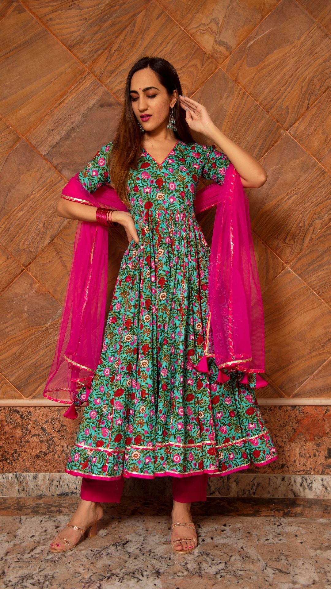Cotton anarkali dress with price outlet