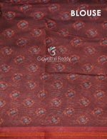 Thumbnail for Combination Of Tomato Pink And Rust Mix With Kalamkari Design Semi Chanderi Saree By Gayathri Reddy Designer Studio - Distacart
