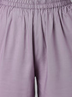 Thumbnail for Khushal K Women Purple & Gold-Toned Printed Kurta with Trousers & Dupatta - Distacart