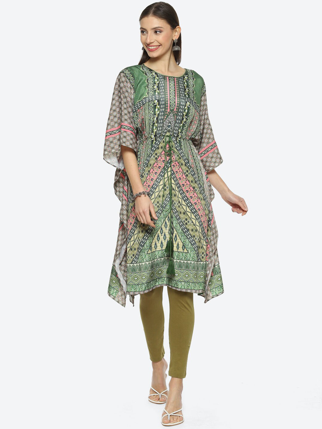 Biba Extented Sleeves Printed Kurta Set - Distacart