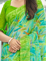 Thumbnail for Kalini Abstract Printed Pure Chiffon Saree - Distacart