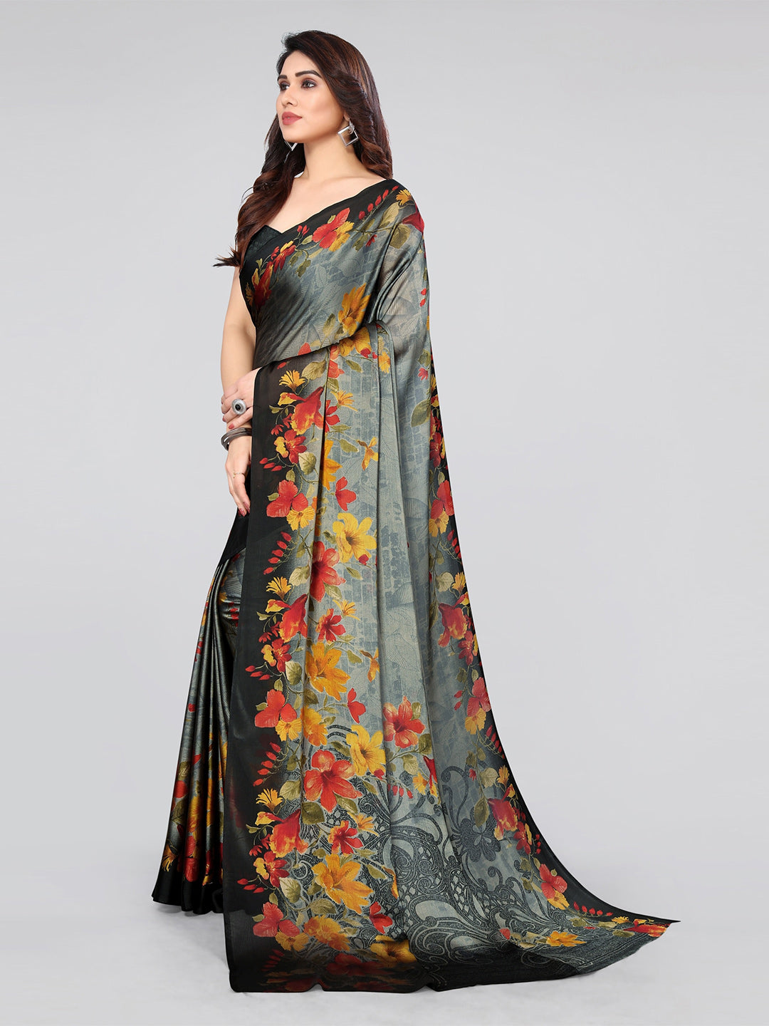 Kalini Floral Saree - Distacart