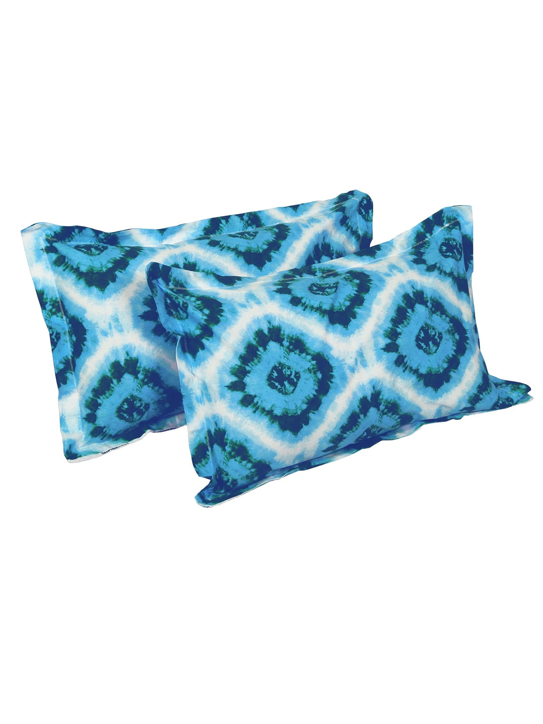 Story@home Blue & Pink Ethnic Motifs Pure Cotton 152TC Queen Bedsheet With 2 Pillow Covers - Distacart