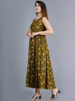 Thumbnail for Kalini Women Bronze-Toned & caput mortuum Ethnic Motifs Printed Anarkali Kurta - Distacart