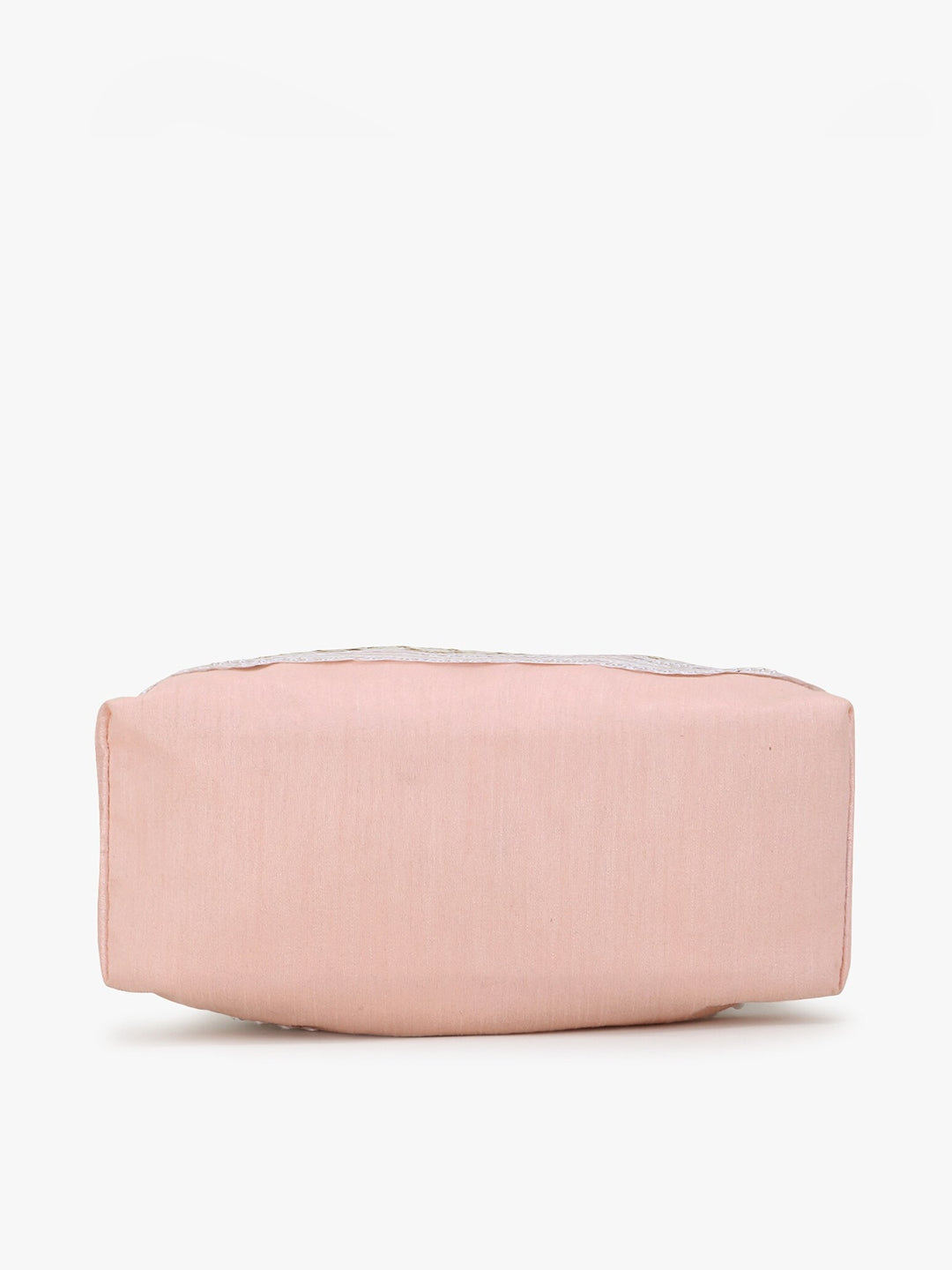 Anekaant Pink & White Embellished Tasselled Potli Clutch - Distacart
