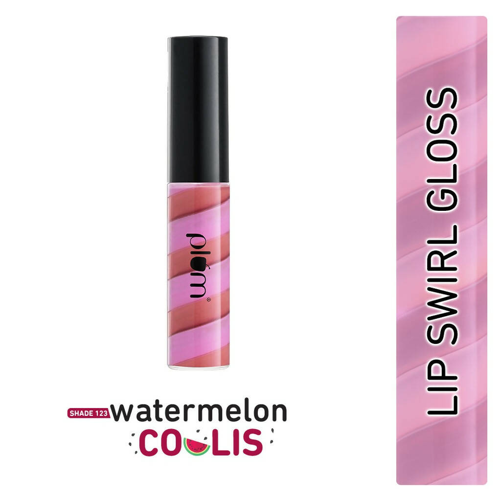 Plum Soft Swirl Lip Gloss 3 Shades In 1 & 123 Watermelon Coulis - Distacart