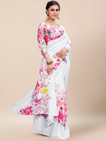 Thumbnail for Kalini Floral Printed Pure Cotton Block Print Saree - Distacart