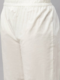 Thumbnail for Myshka Turquoise Embroidered 3/4 Sleeve Round Neck Kurta Pant Dupatta Set - Distacart