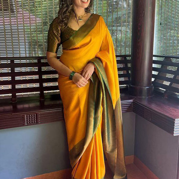 Kalini Ethnic Motif Woven Design Zari Banarasi Saree - Distacart