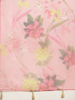 Thumbnail for Biba Women Yellow Floral Colourblocked Kurta with Trousers & With Dupatta - Distacart