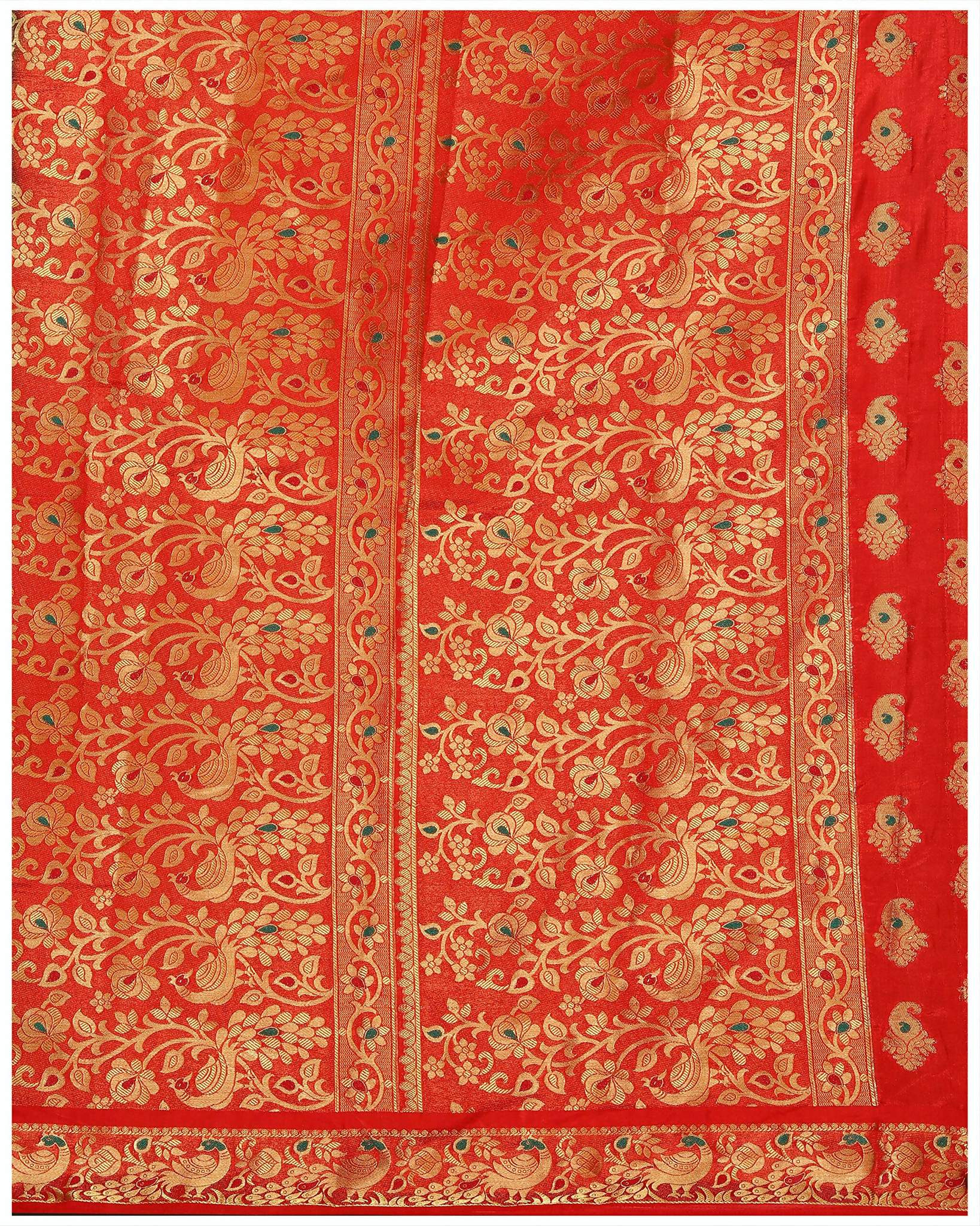 Mimosa Women's Green Kanchipuram Art Silk Saree - Distacart