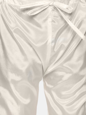 Sethukrishna Boys Gold-Coloured & White Ethnic Motifs Kurta with Pyjamas - Distacart