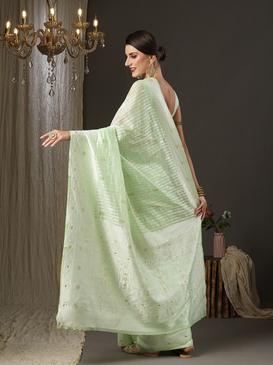 Saree Mall Woven Design Zari Silk Cotton Saree - Distacart