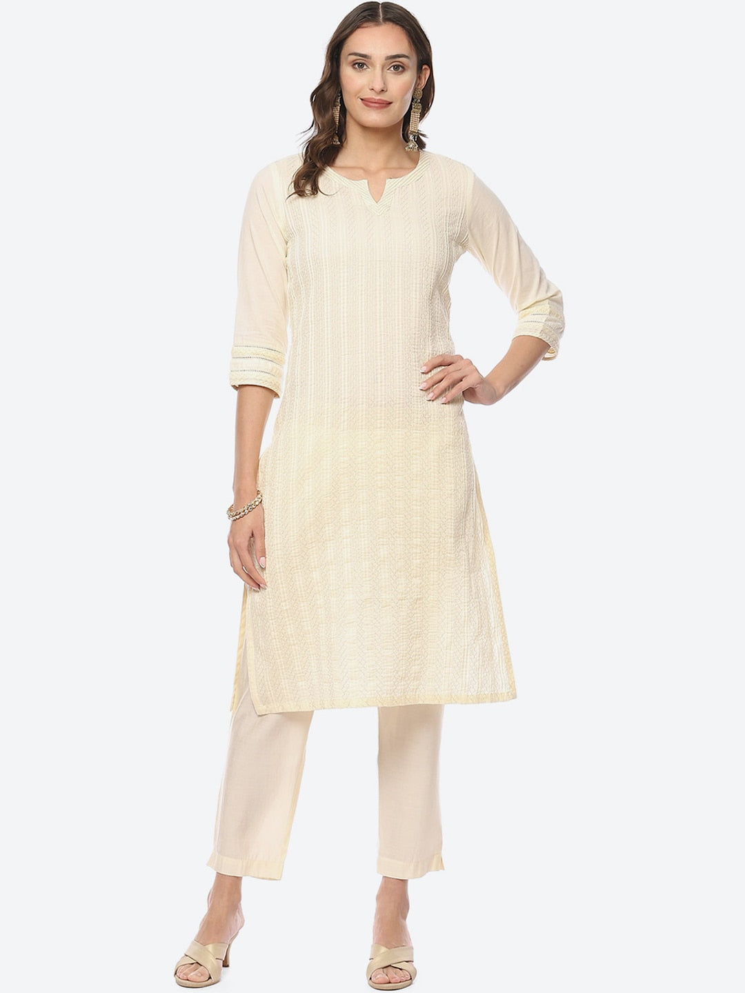 Biba Women Striped Kurta - Distacart