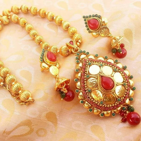Multicolor Kasu Beaded Necklace Set