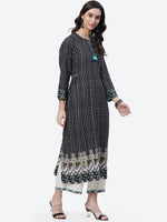 Thumbnail for Biba Women Black & White Printed Kurta With Palazzos - Distacart