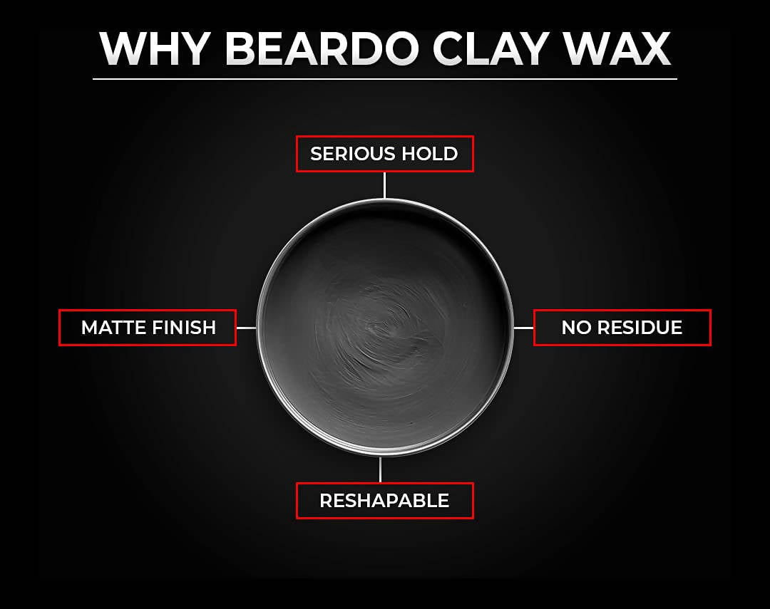 Beardo Hair Clay Wax - Strong Hold - Distacart