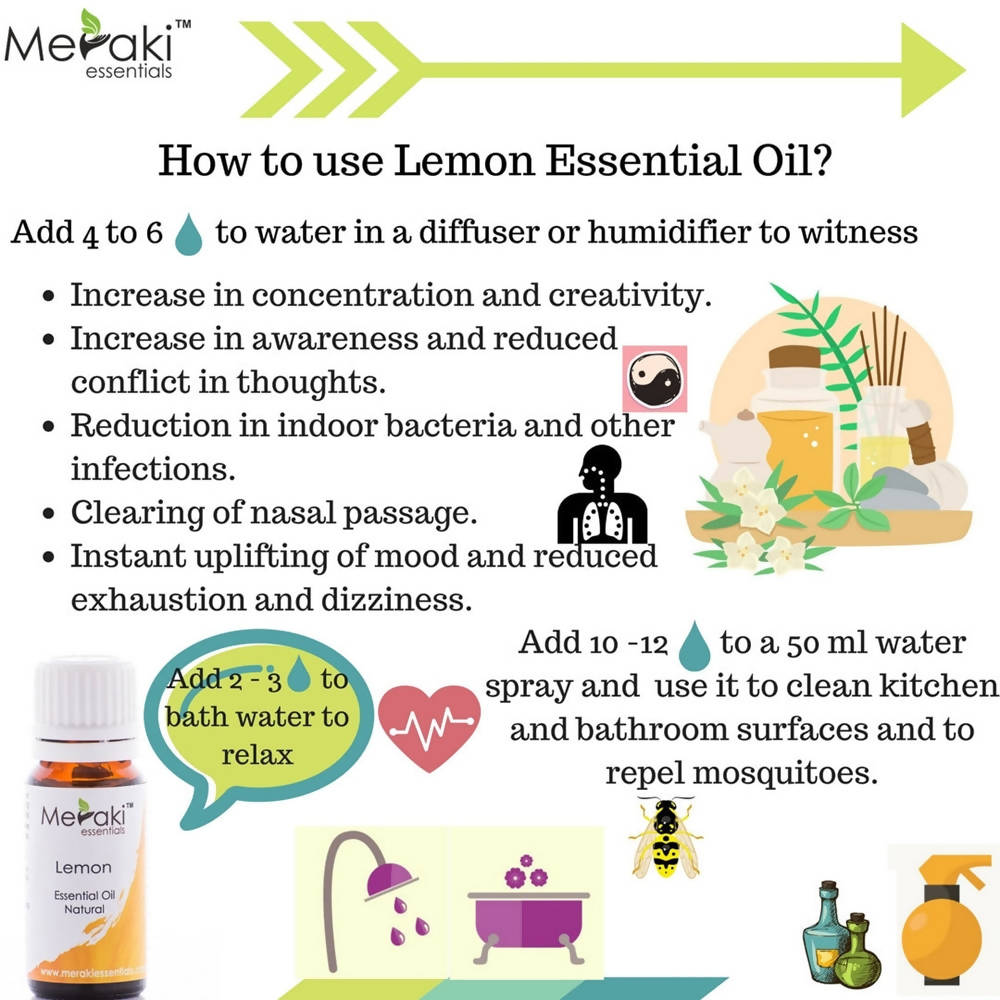 Meraki Essentials Lemon Essential Oil - Distacart