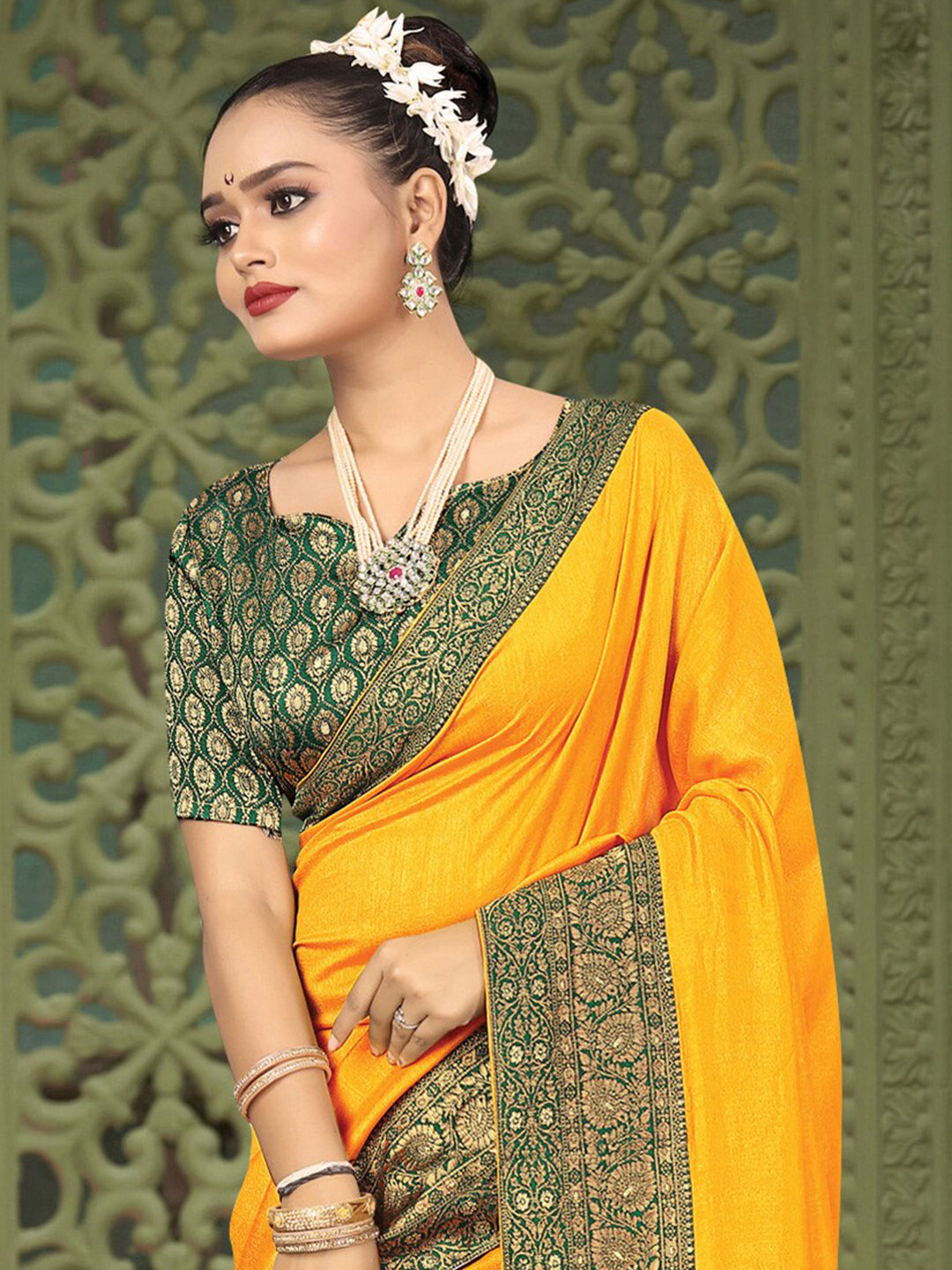 Kalini Zari Embroidered Kanjeevaram Saree - Distacart