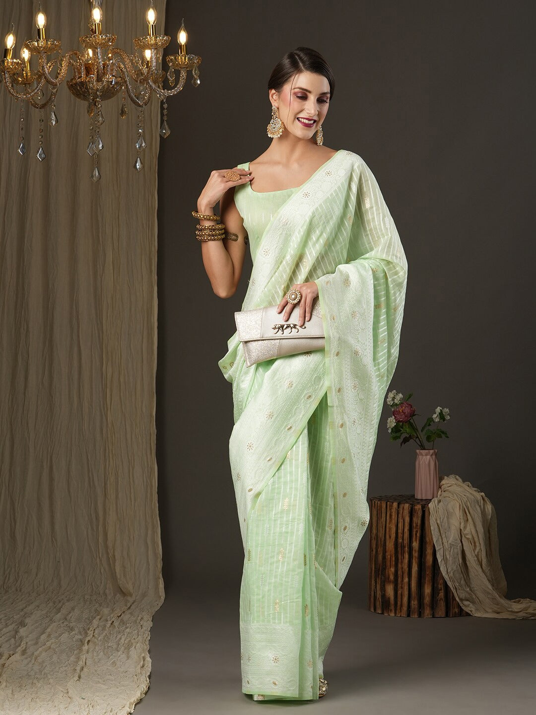 Saree Mall Woven Design Zari Silk Cotton Saree - Distacart