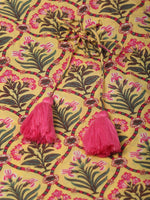 Thumbnail for Kalini Women Yellow & Green Ethnic Motifs Printed Pure Cotton Kurta with Skirt - Distacart