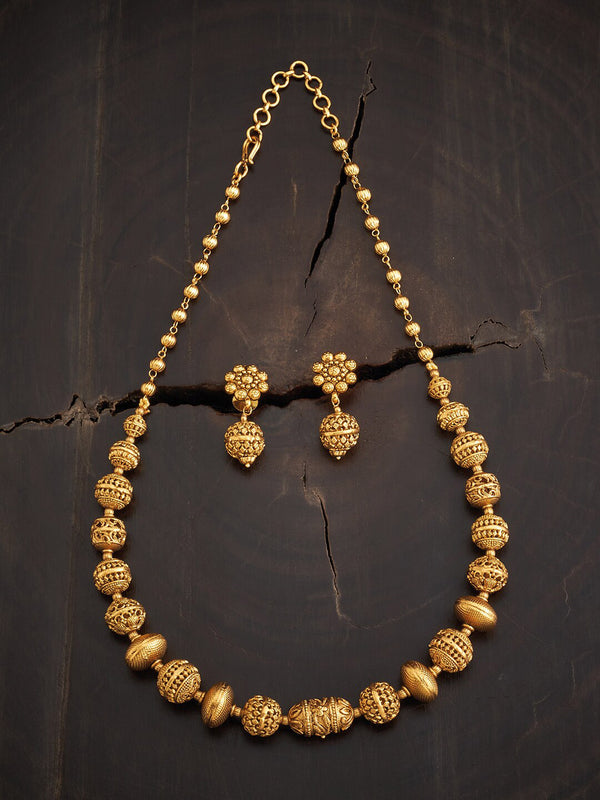 Kushal's Fashion Jewellery Kushals Choker Antique Necklace